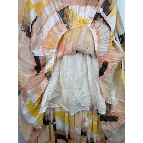 Lane Bryant Dress Coral Multicolor Halter Tie Neck Maxi Sleeveless Boho Sz 14/16 - Picture 5 of 8